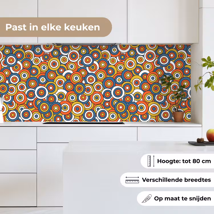 Keuken achterwand - Patroon - Retro - Cirkel — 7