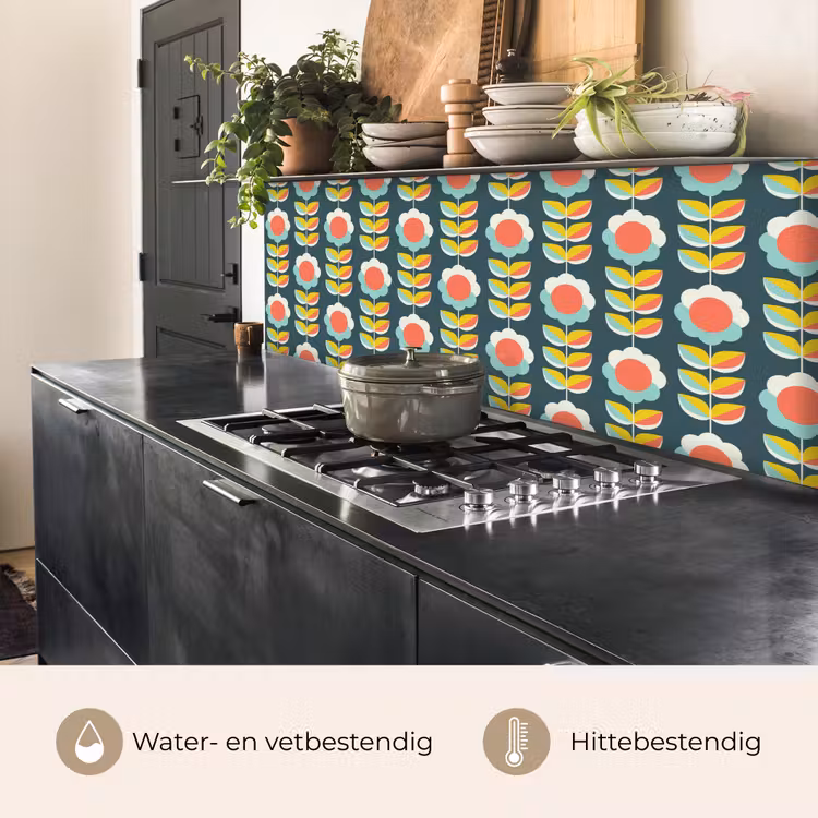 Keuken achterwand - Retro - Bloemen - Scandinavisch — 5