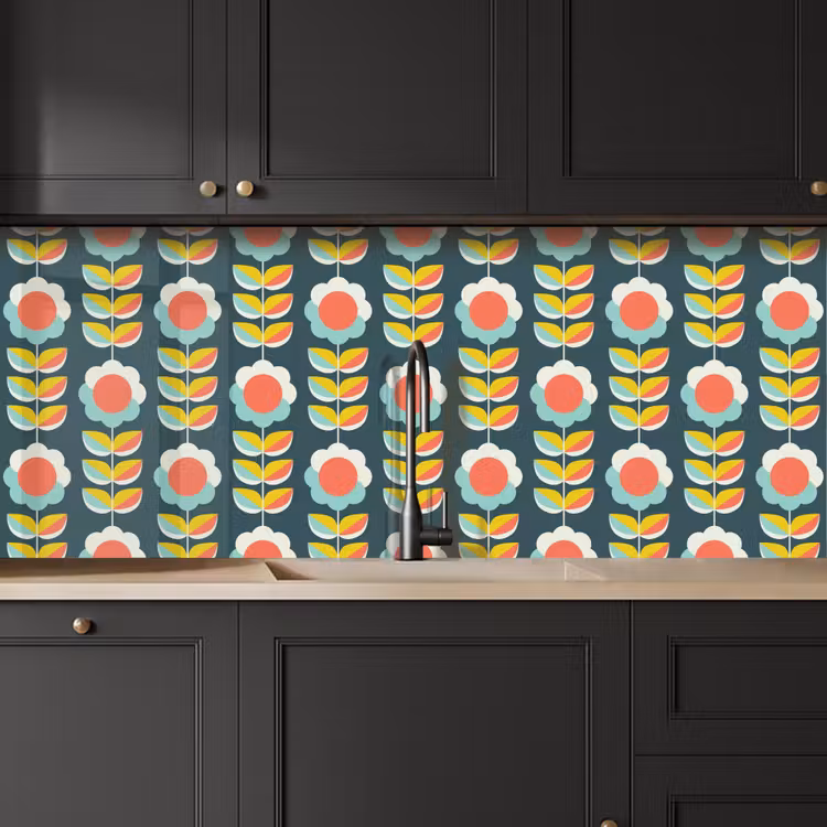 Keuken achterwand - Retro - Bloemen - Scandinavisch — 6
