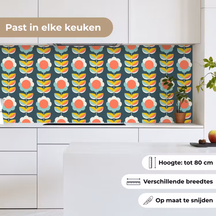 Keuken achterwand - Retro - Bloemen - Scandinavisch — 7