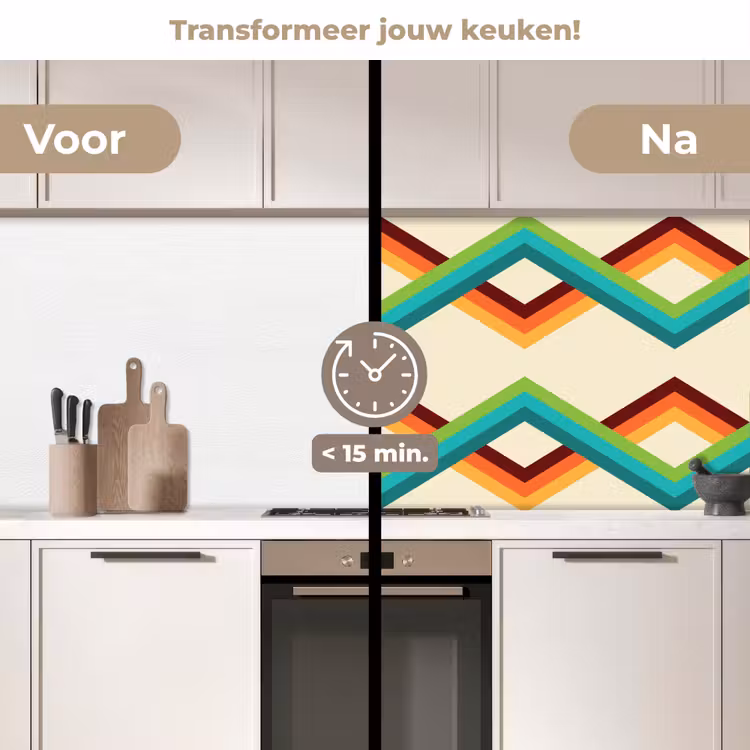 Keuken achterwand - Retro - Strepen - Design - Seventies — 3