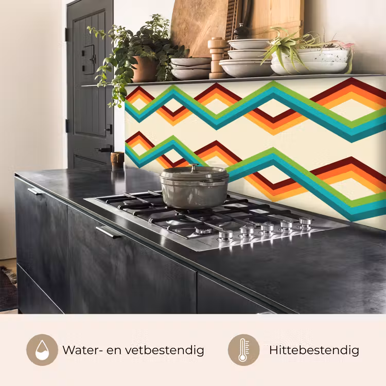 Keuken achterwand - Retro - Strepen - Design - Seventies — 5