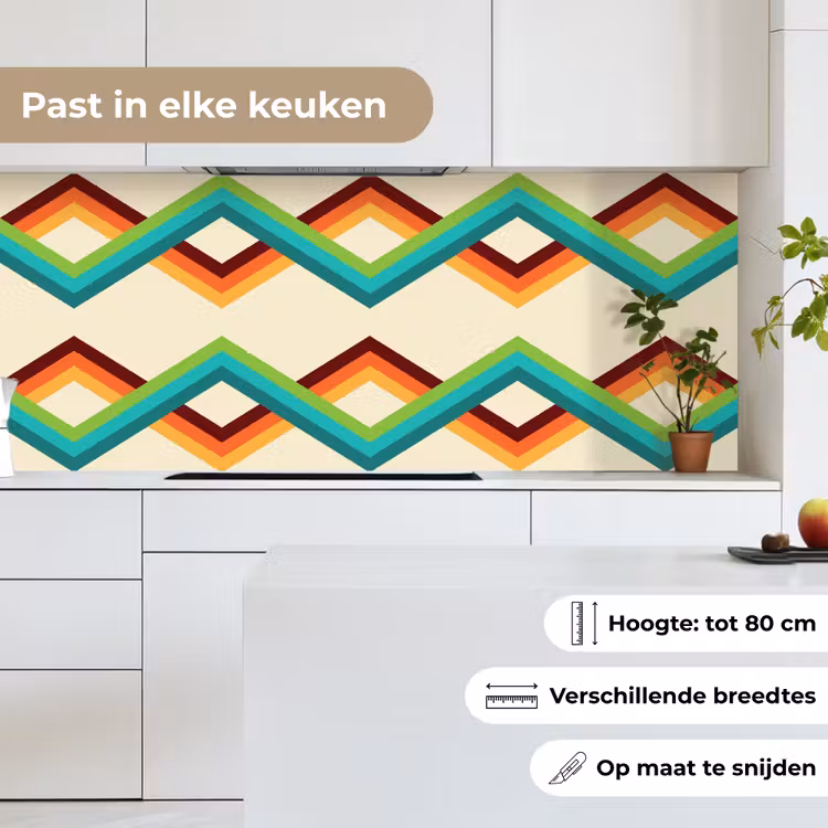 Keuken achterwand - Retro - Strepen - Design - Seventies — 7