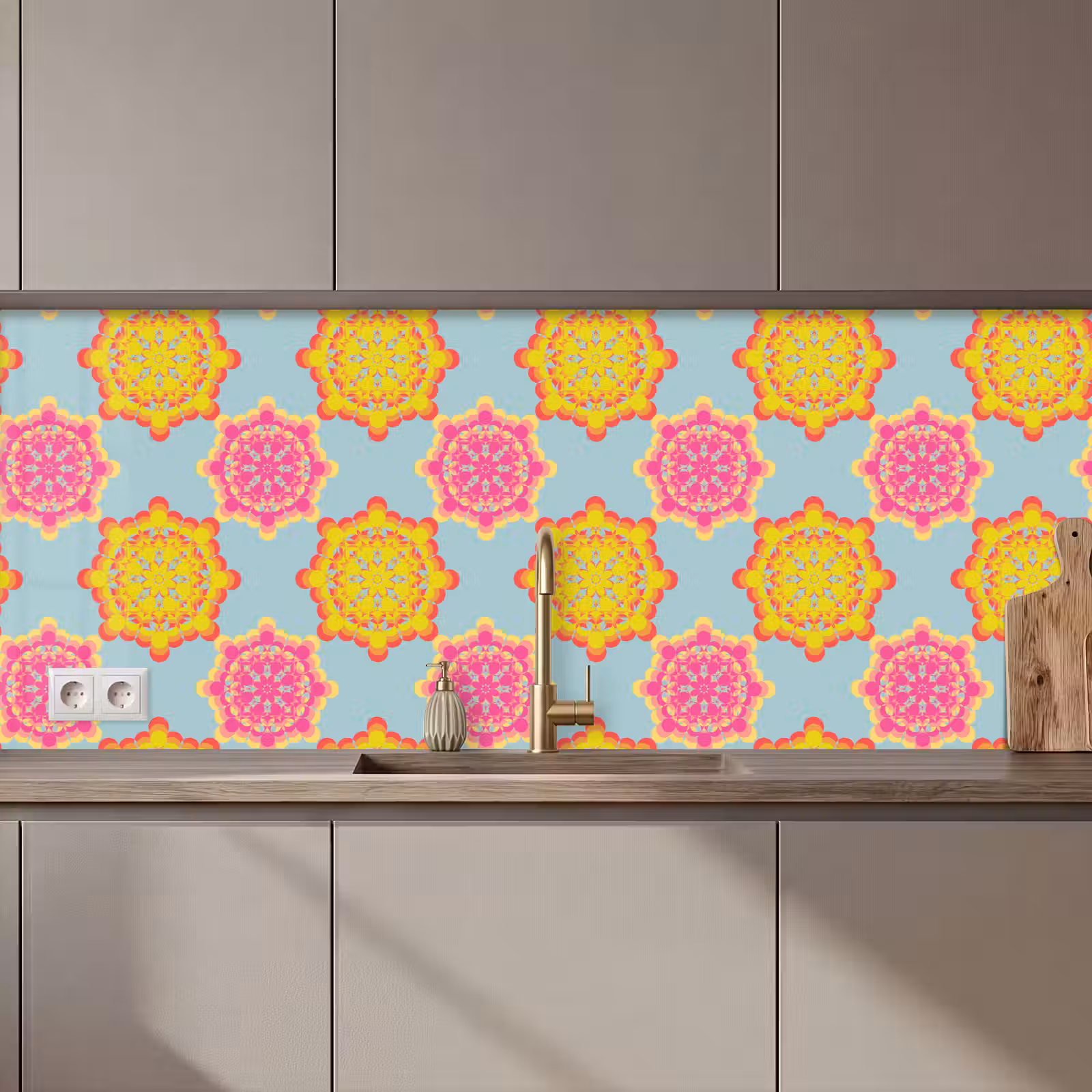 Keuken achterwand - Flower Power - Design - Hippie — 1