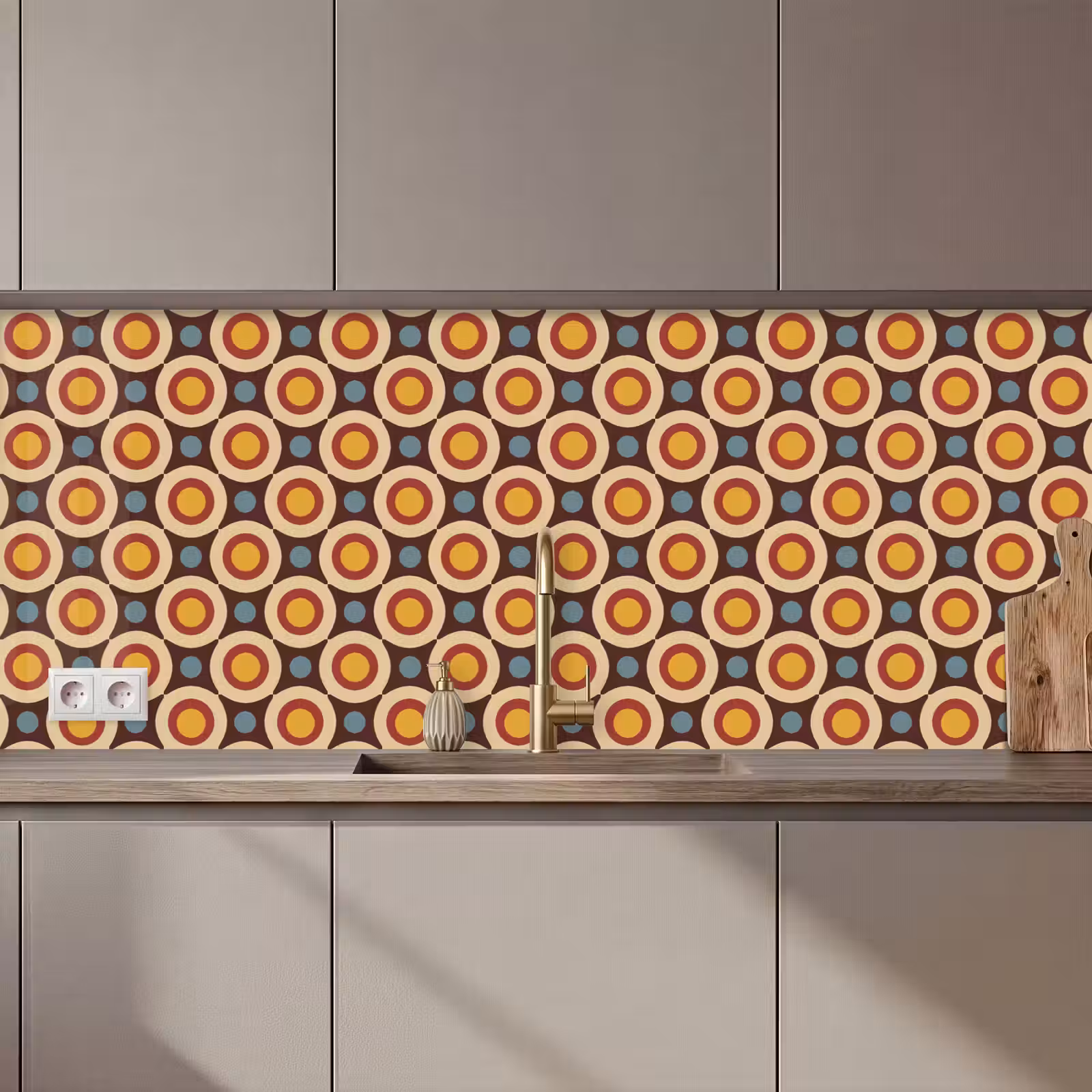 Keuken achterwand - Retro - Vintage - Design - Cirkel — 1
