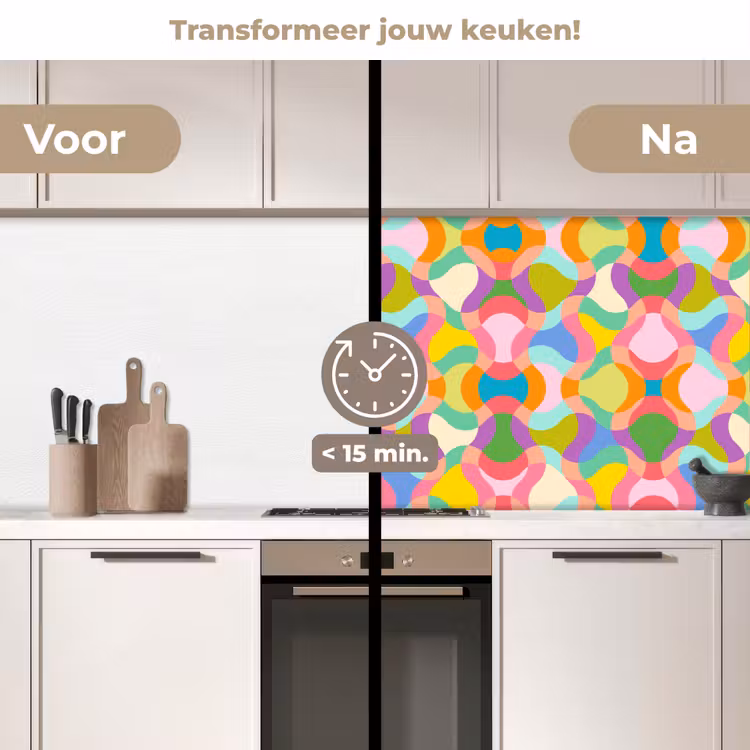 Keuken achterwand - Design - Abstract - Kleuren - Retro — 3