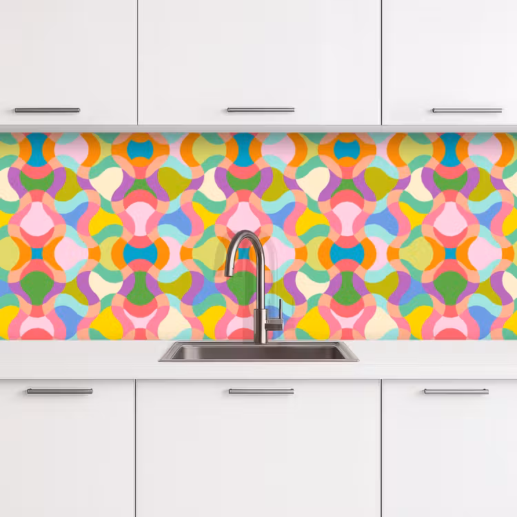 Keuken achterwand - Design - Abstract - Kleuren - Retro — 4