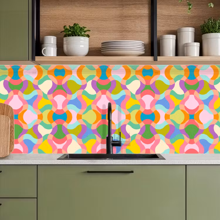 Keuken achterwand - Design - Abstract - Kleuren - Retro — 8