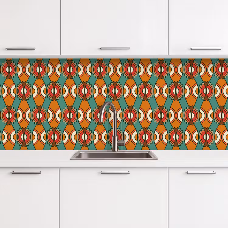 Keuken achterwand - Design - Retro - Oranje - Abstract — 4