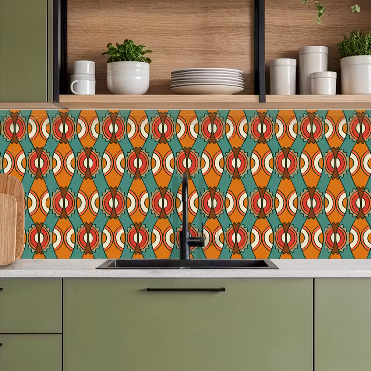 Keuken achterwand - Design - Retro - Oranje - Abstract — 8