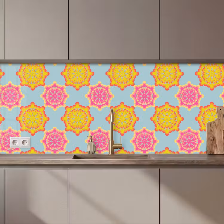 Keuken achterwand - Flower Power - Design - Hippie — 1