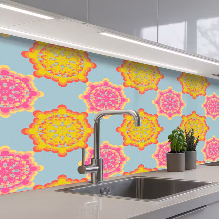 Keuken achterwand - Flower Power - Design - Hippie — 2