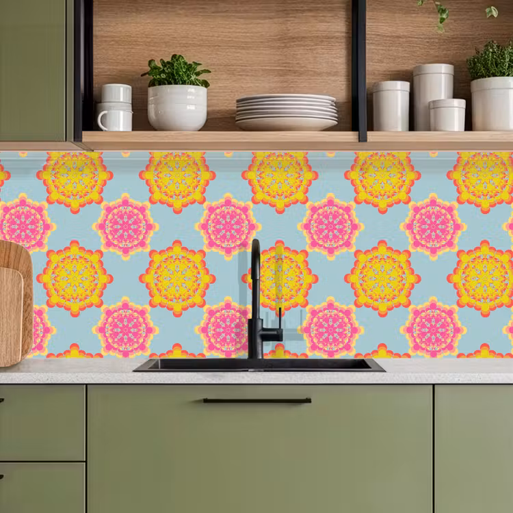 Keuken achterwand - Flower Power - Design - Hippie — 8
