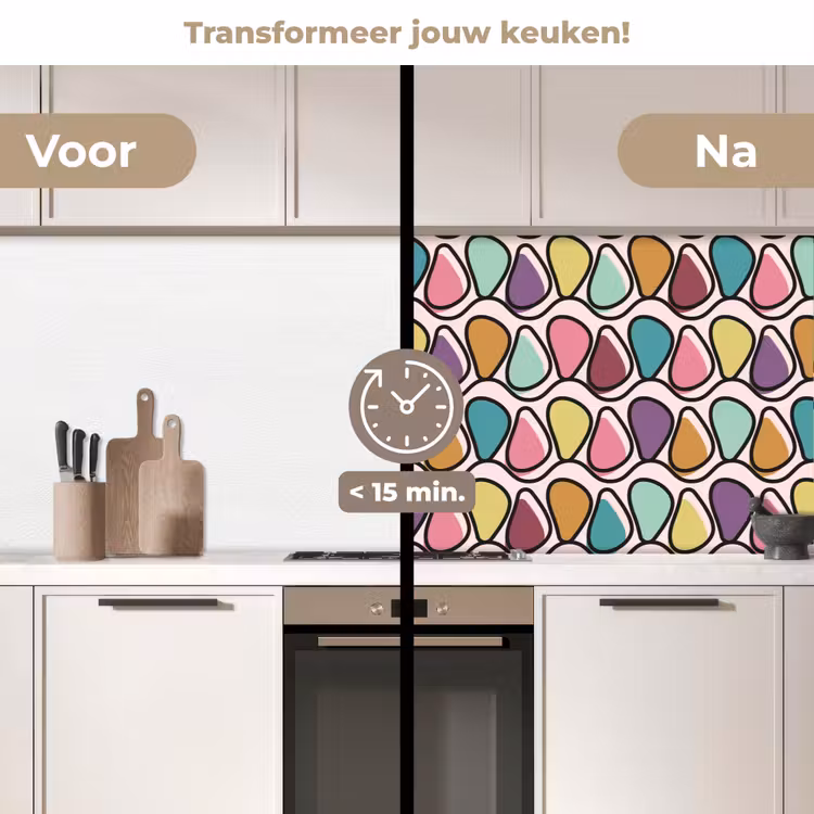 Keuken achterwand - Patroon - Ovaal - Pastel — 3