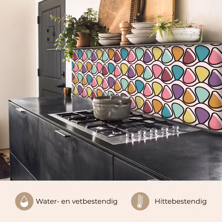 Keuken achterwand - Patroon - Ovaal - Pastel — 5