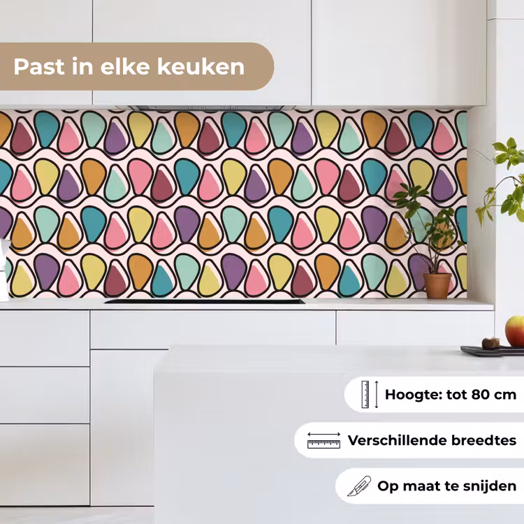 Keuken achterwand - Patroon - Ovaal - Pastel — 7