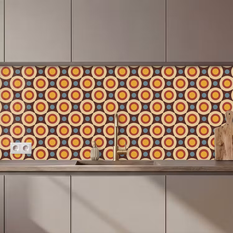 Keuken achterwand - Retro - Vintage - Design - Cirkel — 1