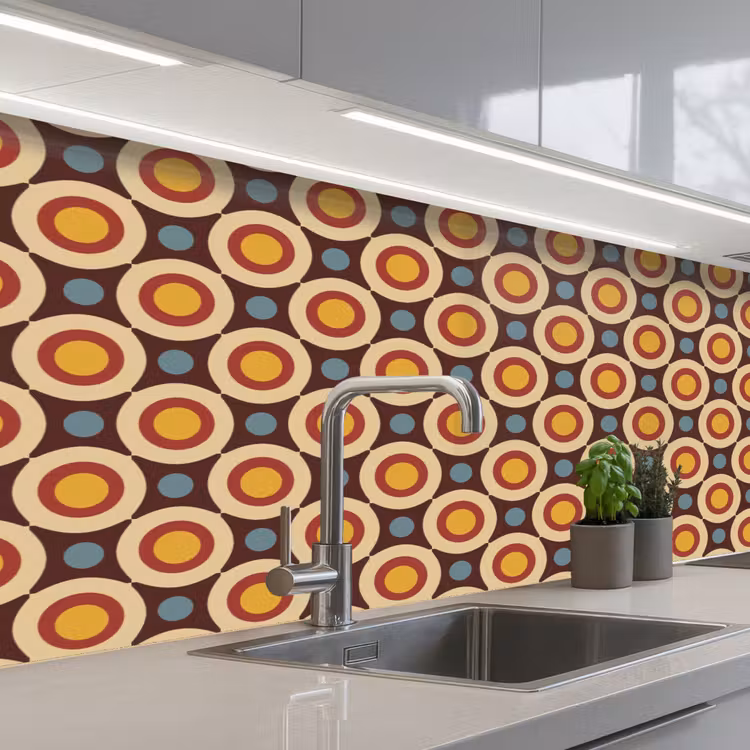 Keuken achterwand - Retro - Vintage - Design - Cirkel — 2