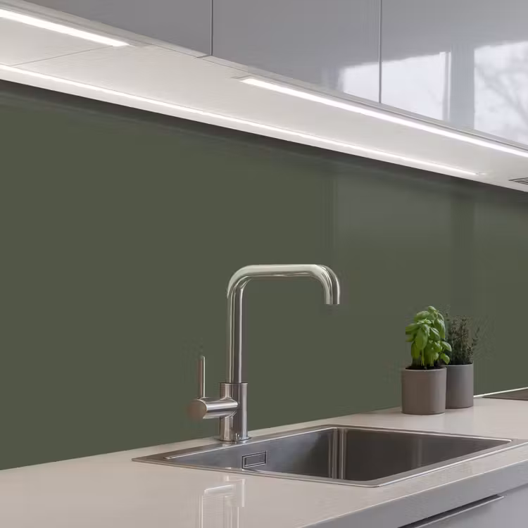 Keuken achterwand - Groen - Effen kleur - Olijfgroen — 2