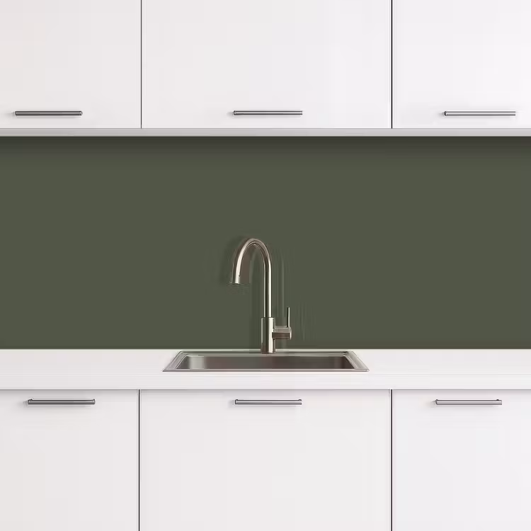 Keuken achterwand - Groen - Effen kleur - Olijfgroen — 4