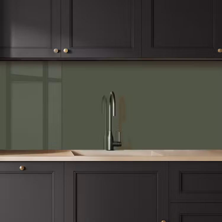 Keuken achterwand - Groen - Effen kleur - Olijfgroen — 6