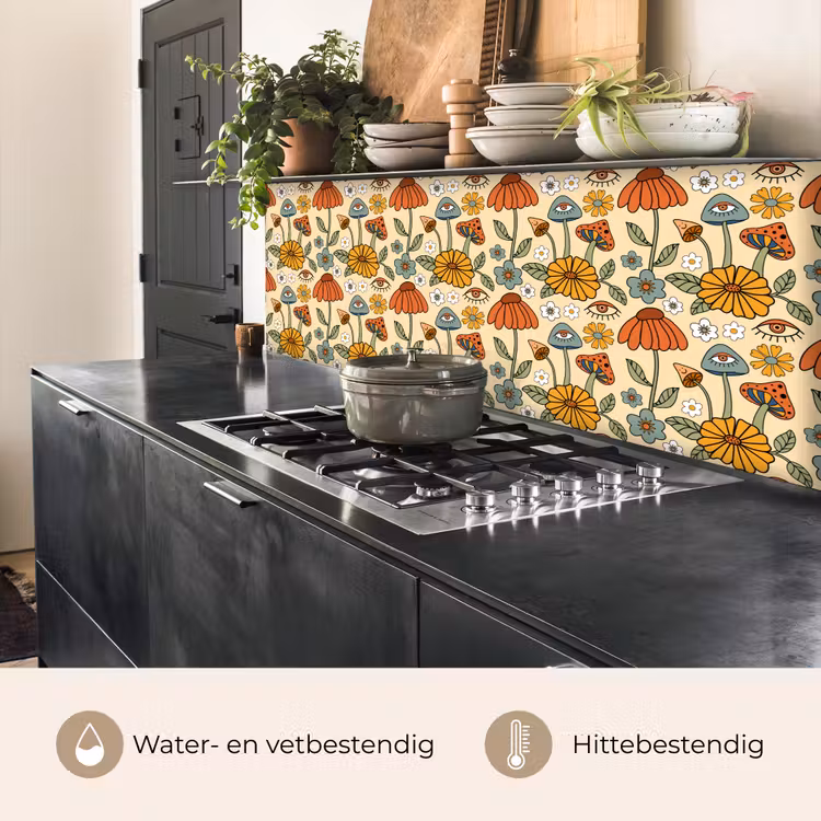 Keuken achterwand - Patronen - Vintage - Bloemen - Ogen — 5