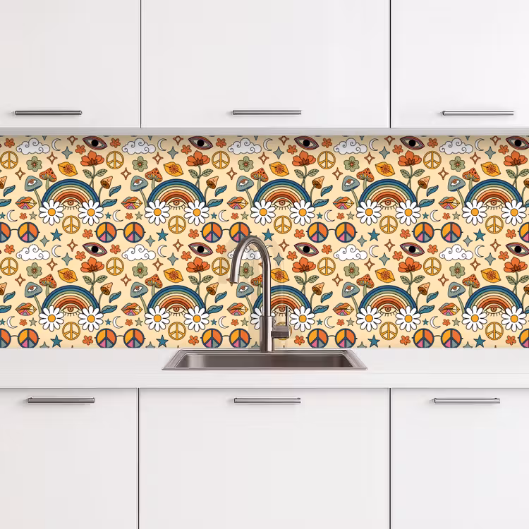 Keuken achterwand - Vintage - Patronen - Zomer — 4