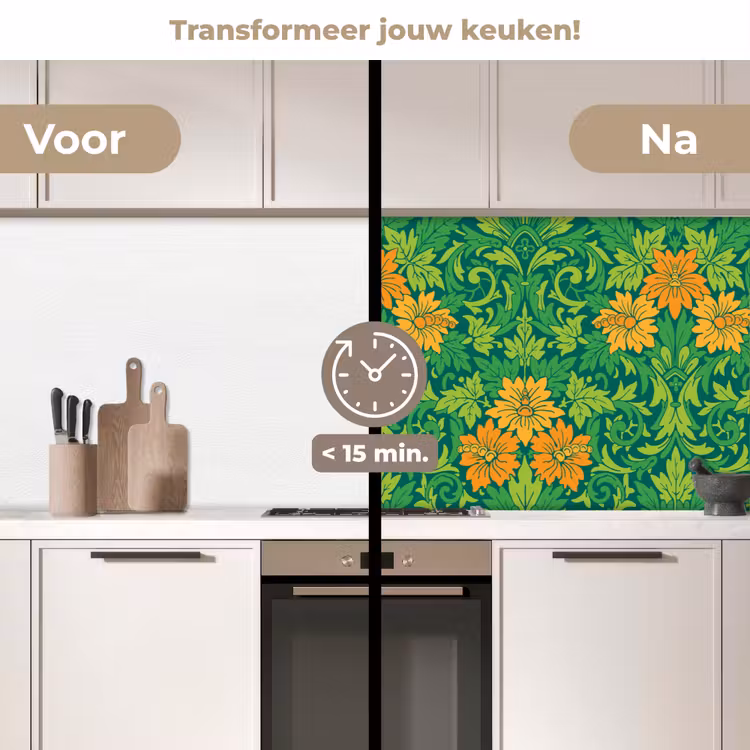 Keuken achterwand - Bladeren - Bloemen - Boho - Hippie - Patronen — 3