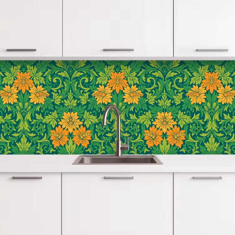Keuken achterwand - Bladeren - Bloemen - Boho - Hippie - Patronen — 4