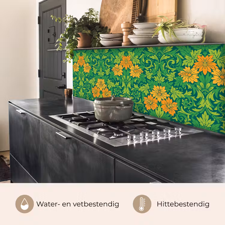 Keuken achterwand - Bladeren - Bloemen - Boho - Hippie - Patronen — 5