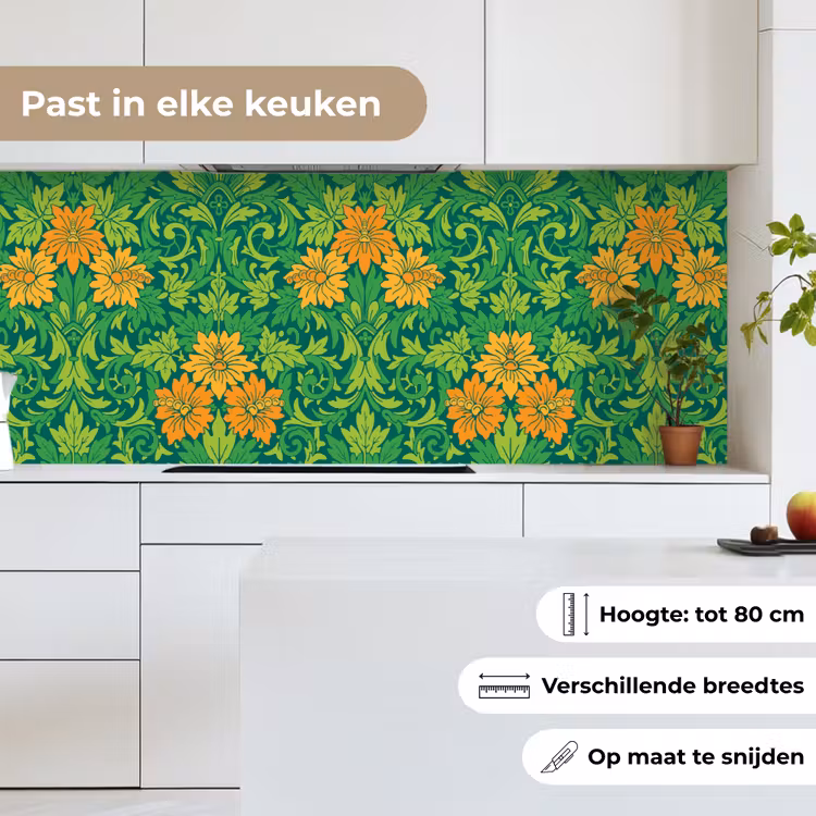 Keuken achterwand - Bladeren - Bloemen - Boho - Hippie - Patronen — 7