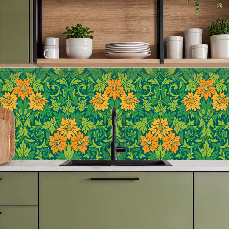 Keuken achterwand - Bladeren - Bloemen - Boho - Hippie - Patronen — 8