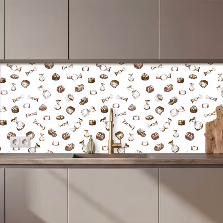 Keuken achterwand - Snoep - Vintage - Chocolade - Design — 1