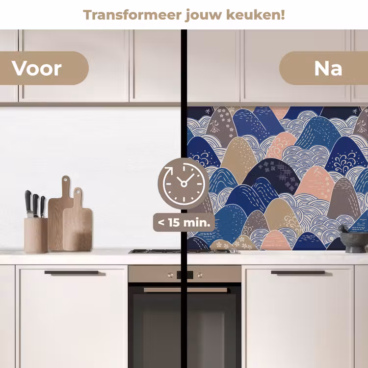 Keuken achterwand - Berg - Pastel - Japans - Patronen — 3