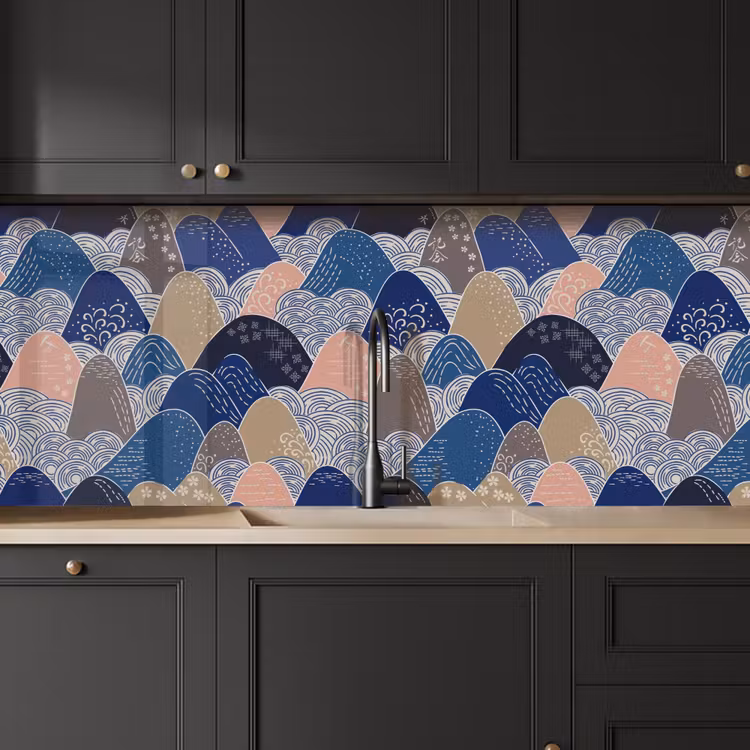 Keuken achterwand - Berg - Pastel - Japans - Patronen — 6
