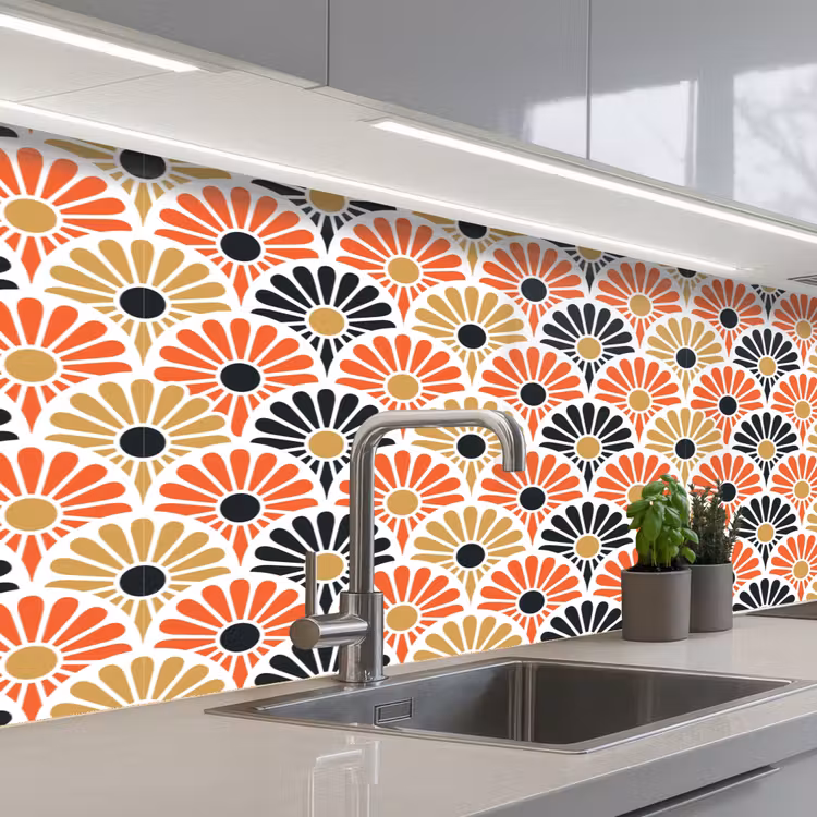 Keuken achterwand - Bloemen - Japan - Patronen — 2