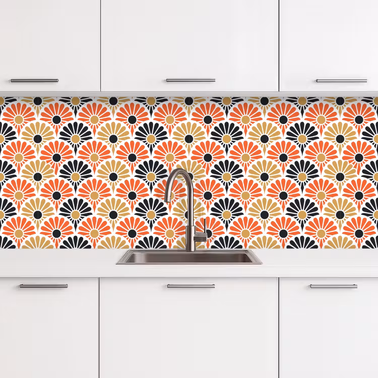 Keuken achterwand - Bloemen - Japan - Patronen — 4