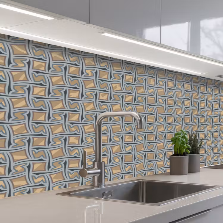 Keuken achterwand - Bruin - Patronen - Geometrie — 2