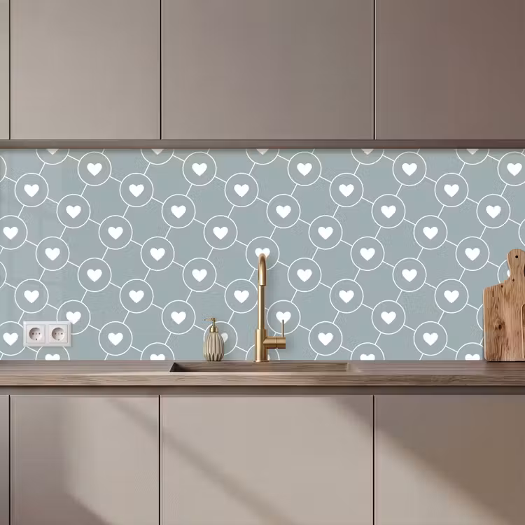 Keuken achterwand - Design - Geometrie - Patroon - Hart — 1