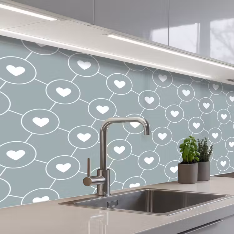 Keuken achterwand - Design - Geometrie - Patroon - Hart — 2