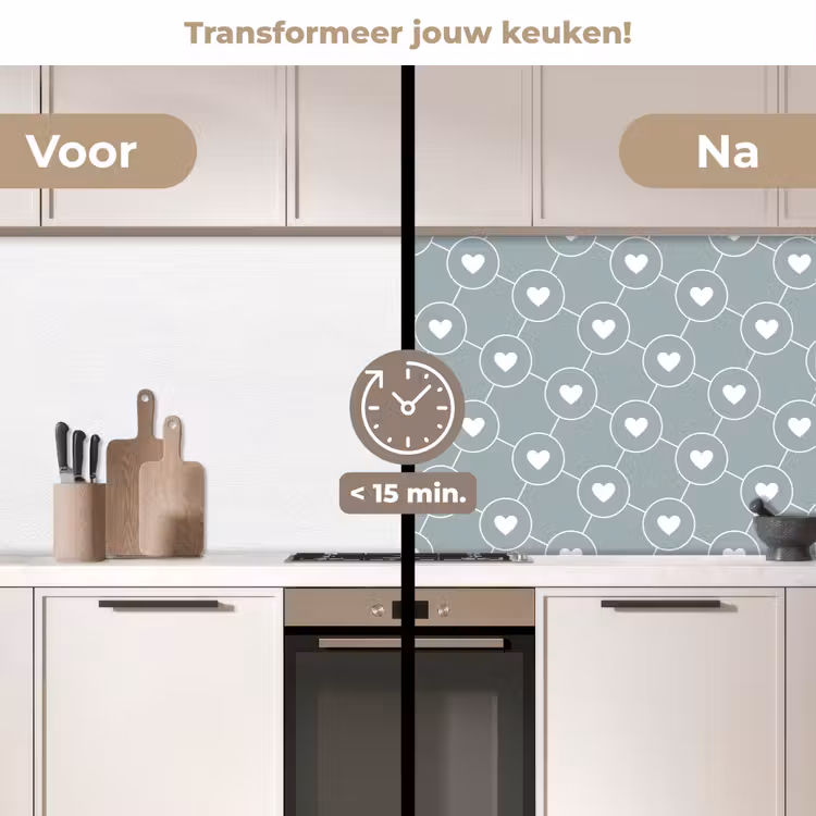 Keuken achterwand - Design - Geometrie - Patroon - Hart — 3