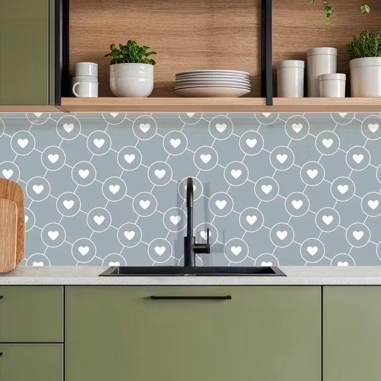 Keuken achterwand - Design - Geometrie - Patroon - Hart — 8