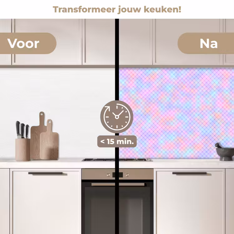 Keuken achterwand - Design - Geometrie - Roze — 3