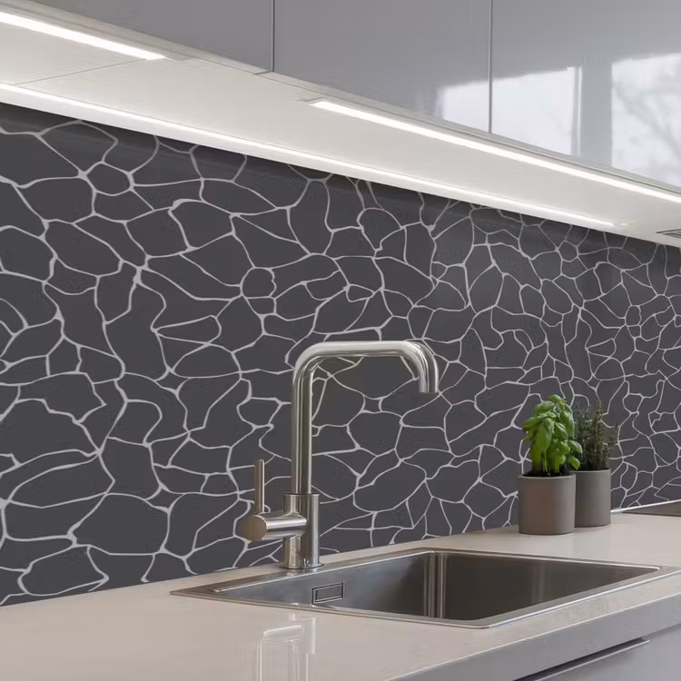 Keuken achterwand - Design - Geometrie - Zwart — 2