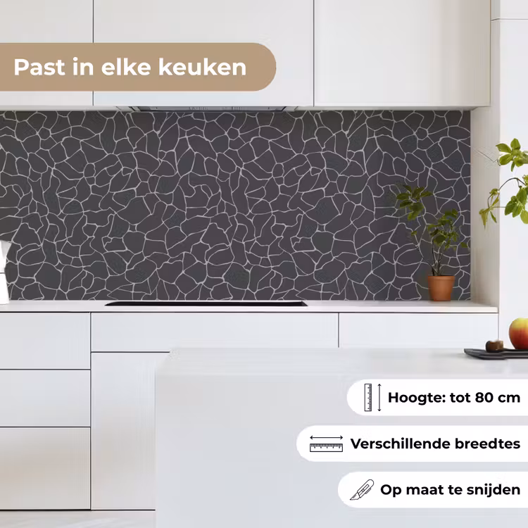 Keuken achterwand - Design - Geometrie - Zwart — 7