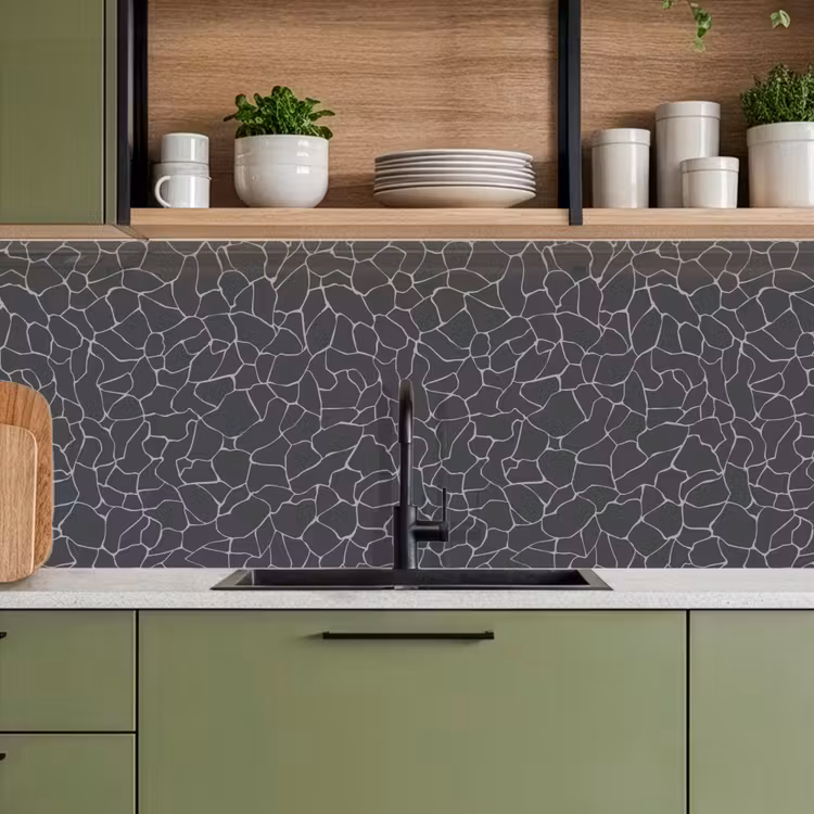 Keuken achterwand - Design - Geometrie - Zwart — 8