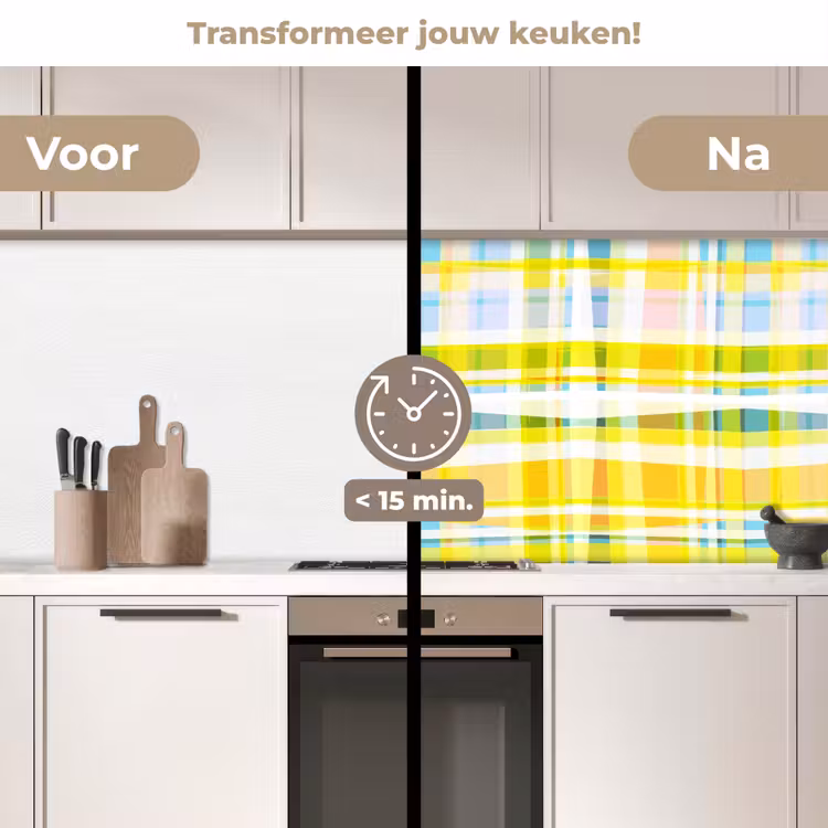 Keuken achterwand - Geel - Patroon - Zomer — 3