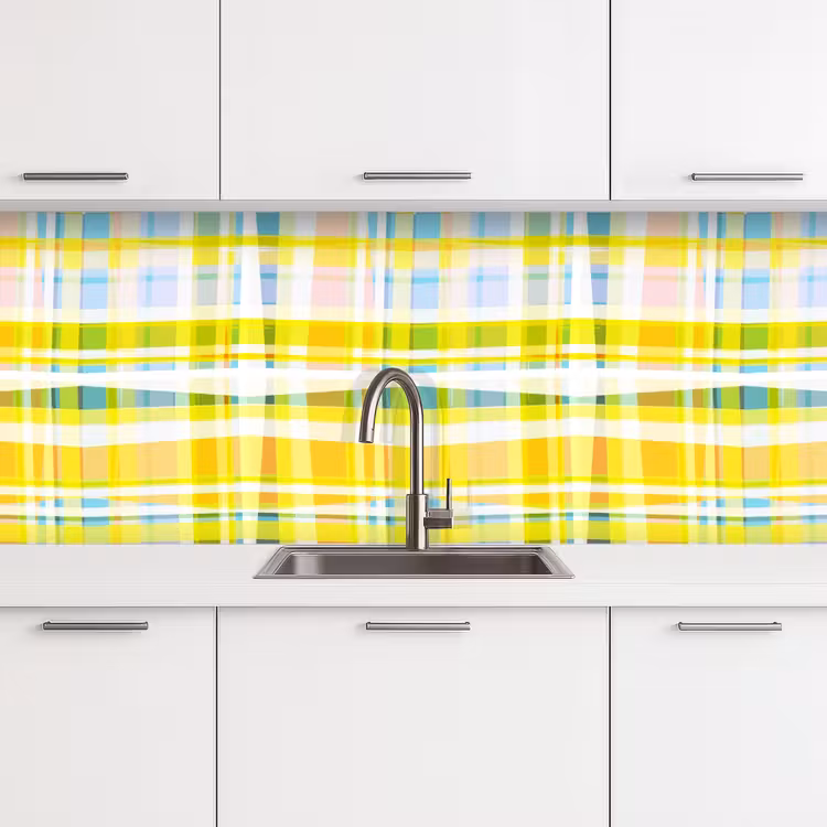 Keuken achterwand - Geel - Patroon - Zomer — 4