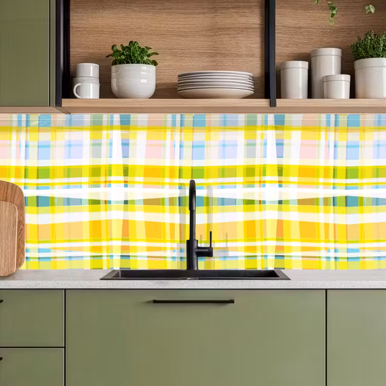 Keuken achterwand - Geel - Patroon - Zomer — 8