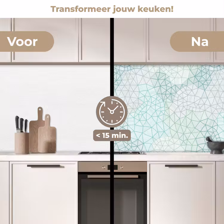 Keuken achterwand - Geometrie - Patroon - Groen — 3